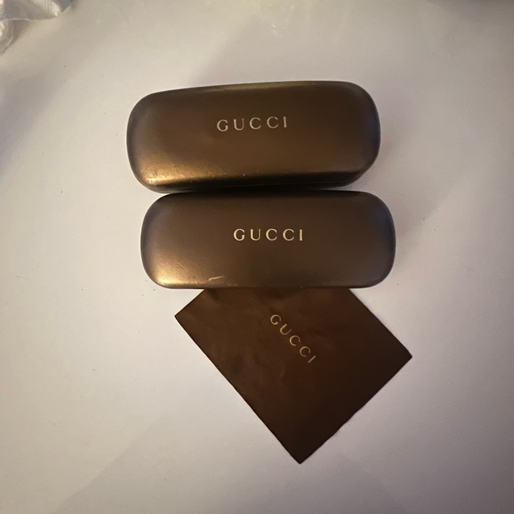 Gucci gold brown Eyewear Cases
